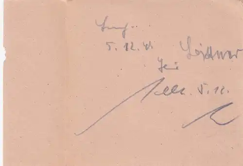 Carte de paquet 1947: Wieten Weser après cheveux, avec carte de package double