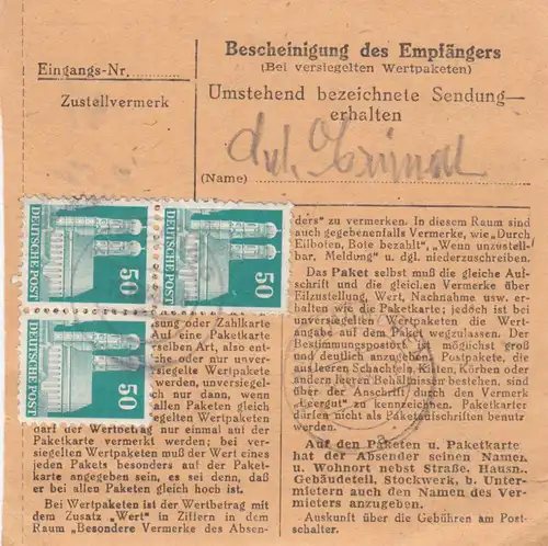 Carte de paquet BiZone 1948: Girching vers Eglfing, Par Eilboten