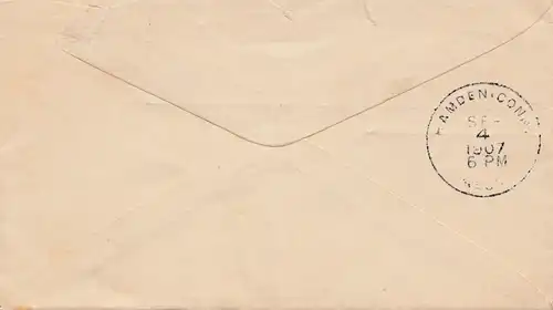 États-Unis d'Amérique 1907: Aurora to Hamden, Conn