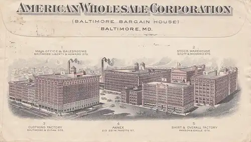 1924 Baltimore American Wholesale Corp. to Haan Germany, Military training camps