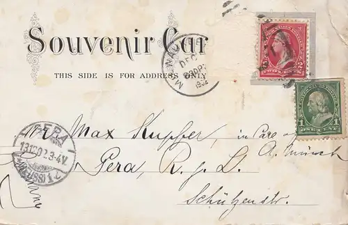 USA: 1902: post card Schlitz, HNotel, Milwaoukee