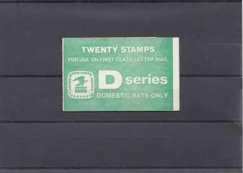 États-Unis Twenty Stamps, Dseries, Domstic rate only, O-108