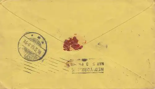 USA 1888: letter to Schopfheiim, Tax