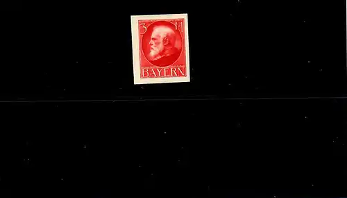 Bavière: MiNr. 106 IU, post-fraîchissement, **, non-denté, signature BPP