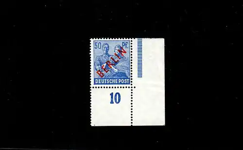 Berlin Min. 30, Eckrand, Postfreich, **