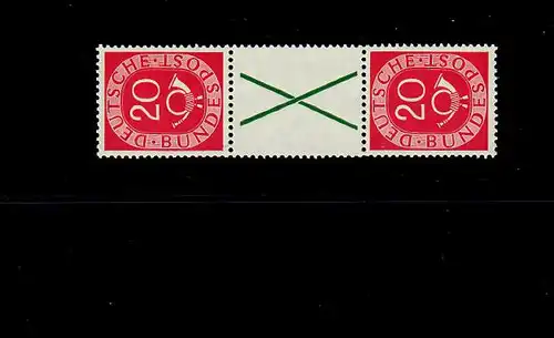 Bundes Posthorn N° S 6, BPP Attest, post-free, **