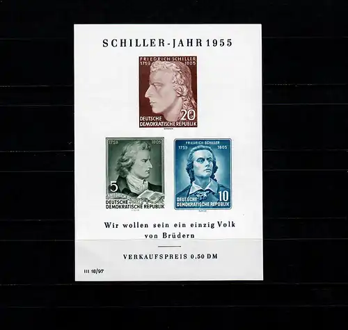 DDR: MiNr. Bloc 12 Erreur de plaque II, post-fraîchissement, **, BPP Signature