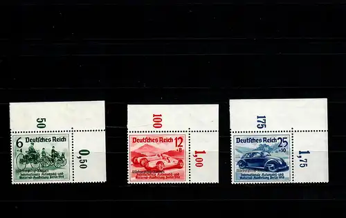 DR: MiNr. 695-697, Eckrand, postfrisch, **