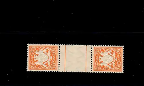 Bayern Minr. 62xZSI, senkr . Paire intermédiaire de type 1 **, post-fraîchissement, BPP Attest