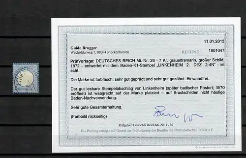 DR: Min. 26, cacheté Gauenheim, BPP résultat