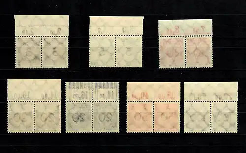 DR: MiNr. 338-343, postfrisch, **, Oberrand Paare