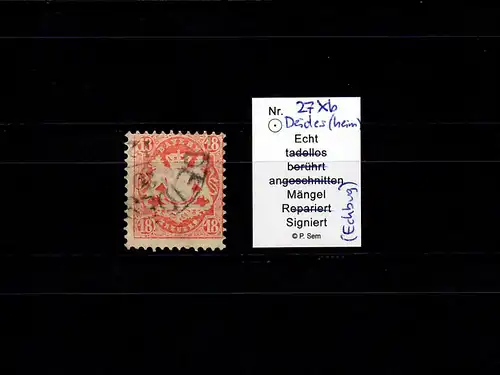 Bayern MiNr. 27 Xb, gestempelt, BPP Signatur