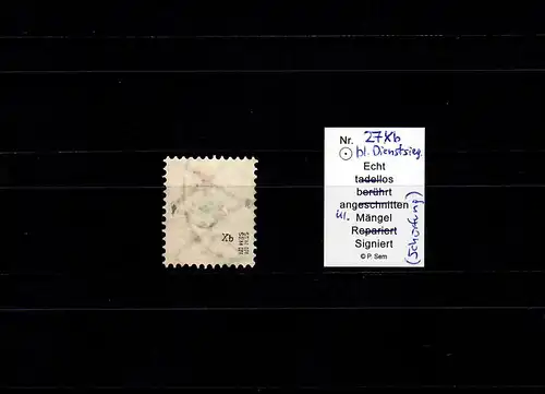 Bayern MiNr. 27 Xb,  BPP Signatur, gestempelt