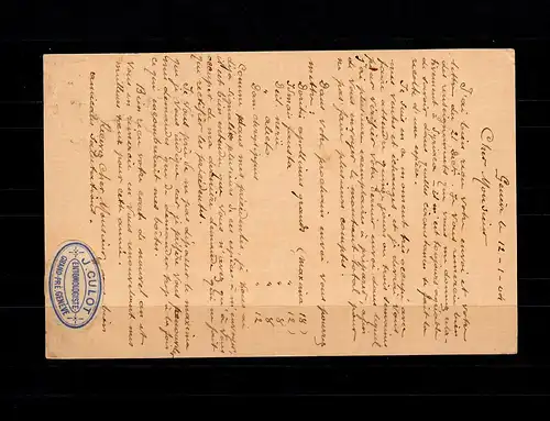 Suisse: Min. P 26 avec supplément de Genève 1904 à Beyrouth, texte de demande