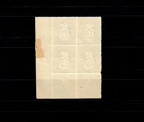 Mecklembourg-Strelitz MiNr. 6, post-freefert, **, Eckrand Quaderblock