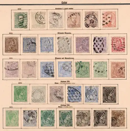 1873-1907 stamp collection: nearly complete, also american Occupation, */o