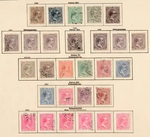 1873-1907 stamp collection: nearly complete, also american Occupation, */o