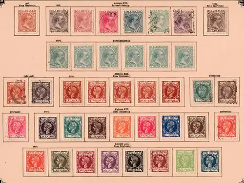 1873-1907 stamp collection: nearly complete, also american Occupation, */o