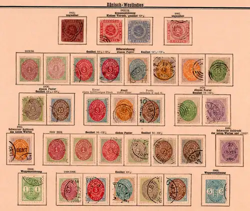 Dansk-Vestindie 1856-1907, nearly complete incl. #9, and Portomarken o/*