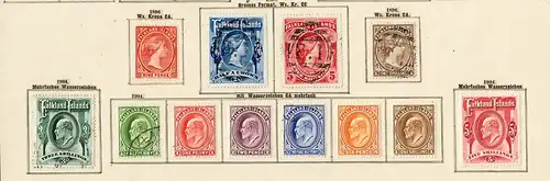 Falkland Islands stamp collection 1878-1904, seams to be complete, incl. #7, */o