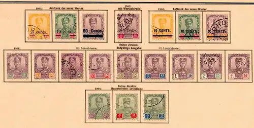 Malaisie states: Johor 1884-1904, nearly complete collection, */o