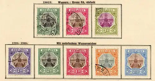 Bermuda 1865-1906: nearly complete stamp collection incl. rare #6-10  */o