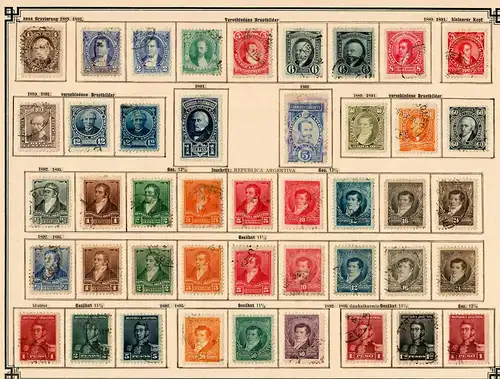 Argentina 1858-1909: nearly complete colletion, specialized overprints, more */o