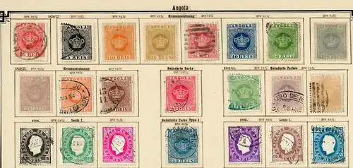 Angola 1870-1911 complete collection incl. Porto-stamps */o