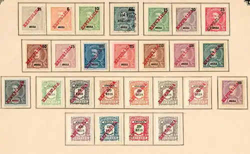 Angola 1870-1911 complete collection incl. Porto-stamps */o