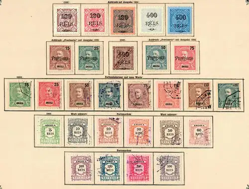 Angola 1870-1911 complete collection incl. Porto-stamps */o