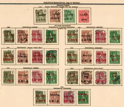 French Indochine 1889-1907 from Annam to Tongkoing, Cochinchina,  big collection