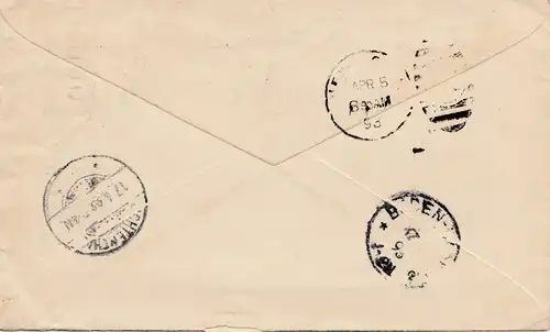 USA 1893: Chester N.Y. to Baden-Baden/Germany