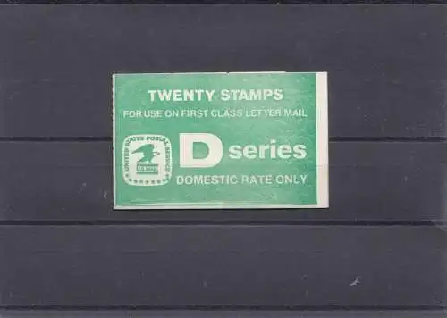 USA:  Twenty Stamps, Dseries, Domstic rate only, O-105