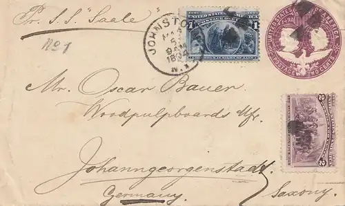 USA 1894: Johnstown to Johanngeorgenstadt/Germany