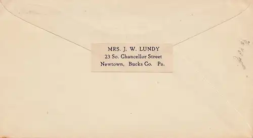 USA 1931 Newtown, Pa to Essen / Germany