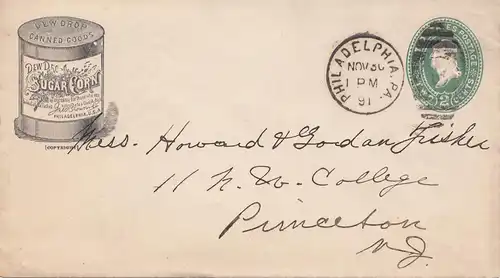 USA 1891: Philadelphia to Princeton, Sugar-corn