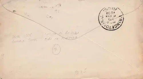 États-Unis 1891: Philadelphie to Princeton, Sugar-corn