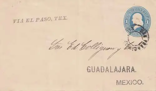 États-Unis San Francisco to Gandalajara/Mexico via El Paso Tex