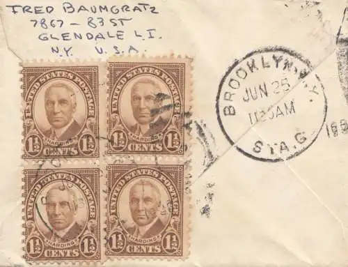 USA 1925: Brooklyn, Lendale to Mannheim/GErmany