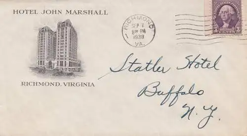 USA 1938: Richmond, Virgina to Buffalo, NY
