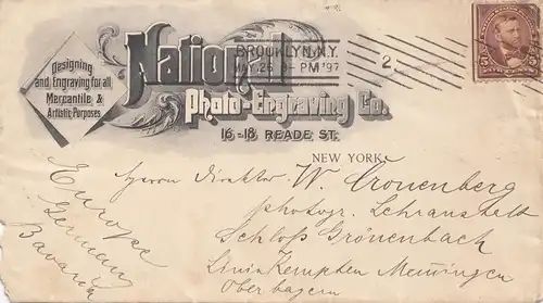 USA: 1897: Brooklyn, NY to Schloß Grönenbach, Kempten, Meiningen