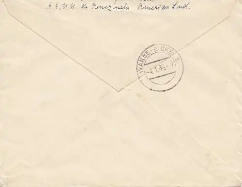 Venezuela 1933: letter to Wanne-Eickel, Germany