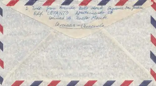 Venezuela air mail Lepanto, Caracas to Birkenfeld/Pforzheim