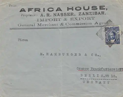 Zanzibar letter Africa House to Berlin