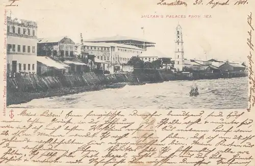Zanzibar 1901: post card to Hamburg