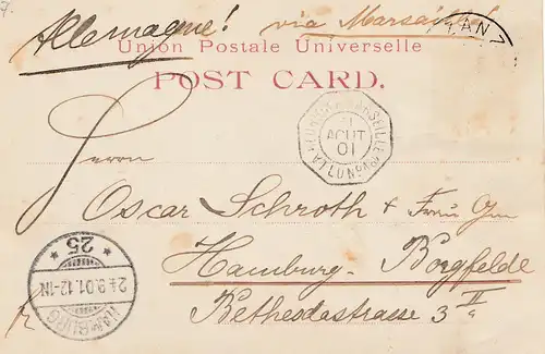 Zanzibar 1901: post card to Hambourg