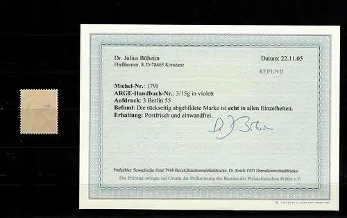 SBZ: MiNr. 179 I, postfrisch, **, BPP Befund