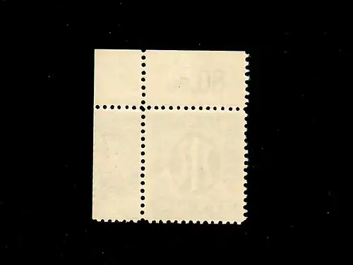 BiZone: Min. 34 a A z r4, frais de port en bord de coin avec numéro de code de feuille, BPP Attest