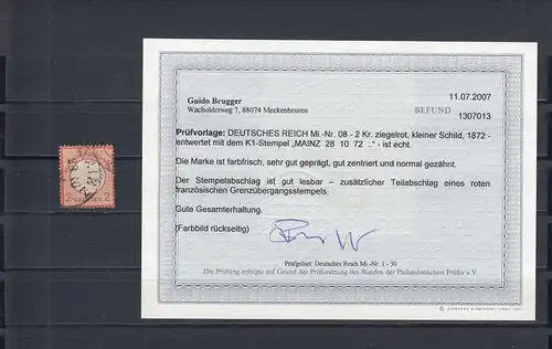 DR: Mino 08, cacheté Mayence, BPP résultat