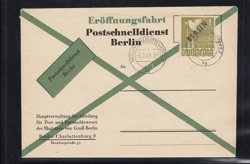 Berlin: MiNr. 17, FDC zum Postschnelldienst 1.3.1949, BPP Attest